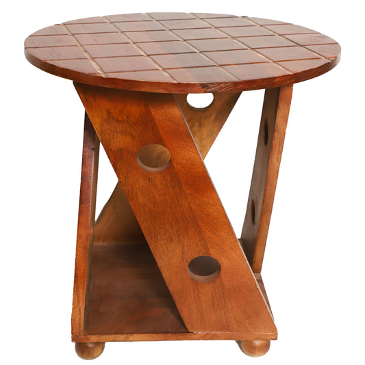 Wooden-accent table